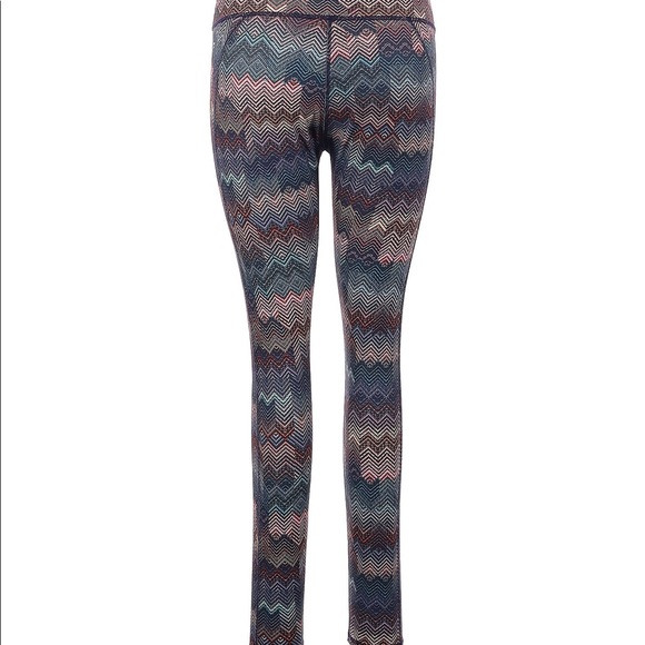 FABLETICS 7/8 Leggings with Blue-Purple-Pink Zig Zag Design - Picture 5 of 7